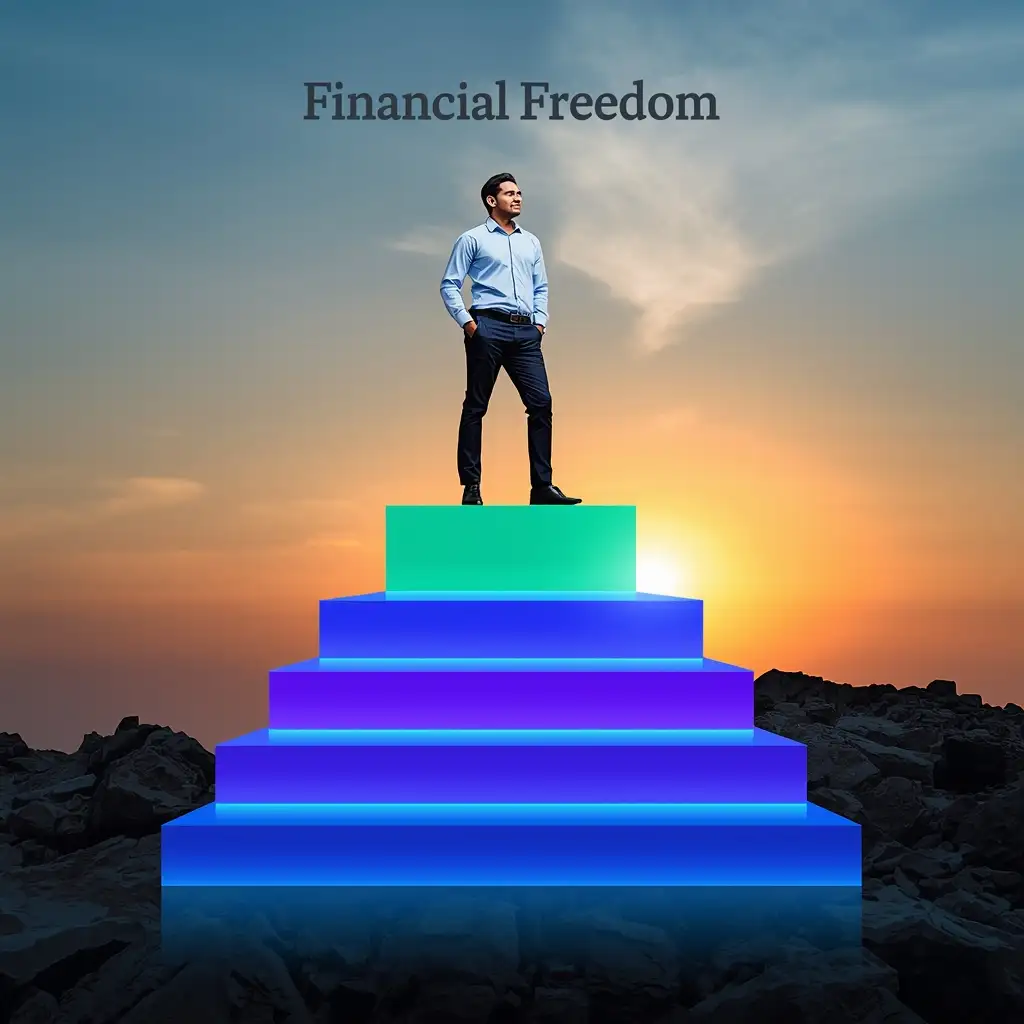 Financial freedom planning pyramid for salaried professionals in India — RSW framework by Nitin Wali Chartered Wealth Manager Pune